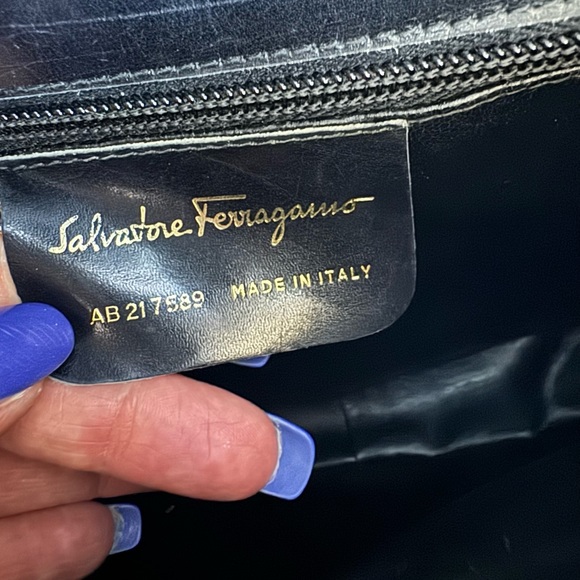 Salvador Ferragamo Vintage Black Pouch Bag - Picture 9 of 12